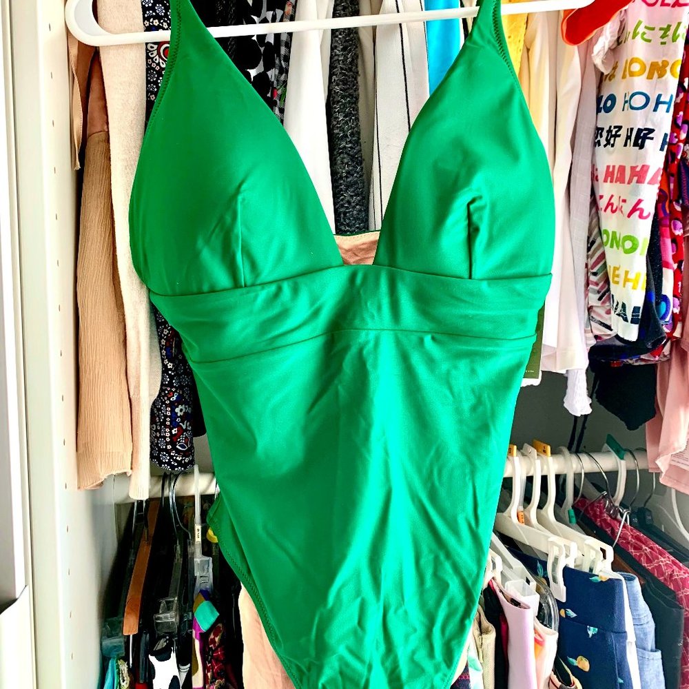 J Crew Green Bathing Suit NWT size 12